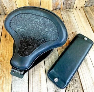 Harley Davidson Softal asiento de resorte tractor 2000-2017 kit de montaje de cuero almohadilla P Foto 1 de 4