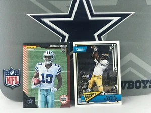 MICHAEL GALLUP 2018 PANINI CLASSICS ROOKIE RC/PANINI INSTANT RC LOT OF 2 CARDS - Picture 1 of 3