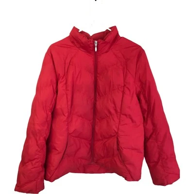 Athletic Works Puffer Jacket Womens Large 12/14 Classic Red Sports Outdoor - Image 1 of 4