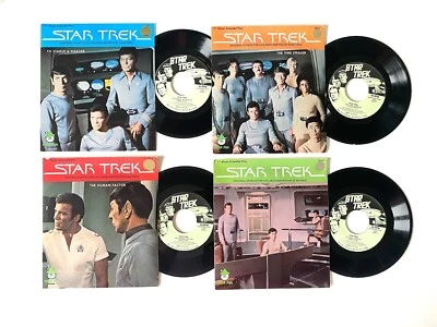 1979 Star Trek 45 RPM 7 Inch Vinyl Records - Complete Set of 4 - Image 1 of 4