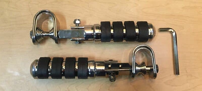 ISO Highway Bar Pegs Motorcycle Harley Honda Footpegs Univ Bagger Softail FLH FX - Image 1 of 4