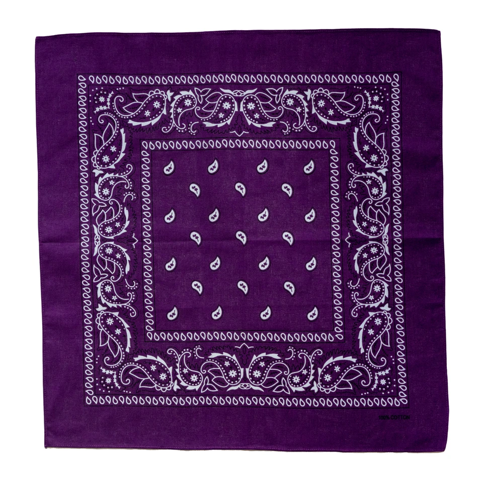 Cachemira Morado Bandana 100% Tela de Algodón Bufanda Perro Corbata Muñeca - Imagen 1 de 2