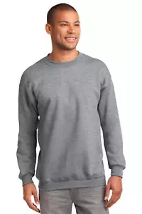 Port & Company Men's Tall Essential Fleece Crew Neck Pullover Sweatshirt - PC90T - Picture 1 of 18