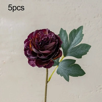 5 Pcs Lifelike Artificial Peonies for Home and Office Floral Arrangements - Image 1 of 4