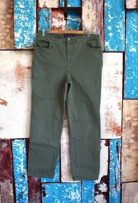 Pantalones de mezclilla para mujer Gloria Vanderbilt Amanda pierna recta TALLA 16 verdes Foto 1 de 4