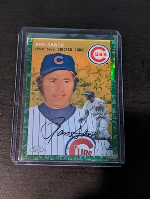 2023 Topps Chrome Platinum #481 Ron Santo Toile White/Green Refractor 26/99 - Image 1 of 2