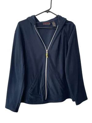 Chaqueta Essentials By Oleg Cassini Talla Grande Con Capucha Cremallera Completa Manga Larga Exterior Foto 1 de 4