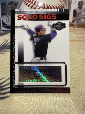 2007 Topps Co-Signers Carlos Quentin Solo Sigs Autograph - Diamondbacks SS-CQ - Image 1 of 4