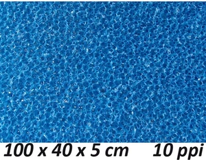 HEISSNER ZF821-00 Filterschwamm 100 x40 x5 cm, 10 ppi, blau für Teichfilter - Bild 1 von 2