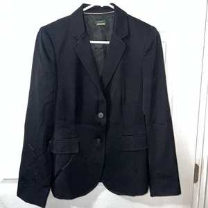J Crew Super 120s Size 4 Small Black WOOL Academia Workwear Preppy Blazer - Picture 1 of 7