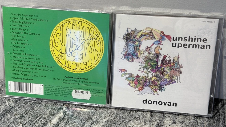 Donovan - Sunshine Superman 2004 40th Digital Remaster Folk Rock EMI UK IMPORT - Image 1 of 3