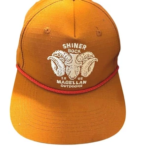 Shiner Bock Beer Magellan Outdoors Orange Snap Back Cap Embroidered Logo Hat - Picture 1 of 10