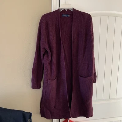 Polo Ralph Lauren Cárdigan Suéter Mujer Pequeño Frente Abierto Lana Merino Cachemira  Foto 1 de 4