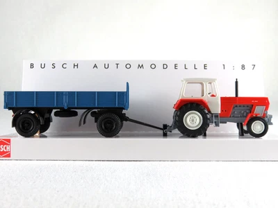 Busch 54200 Traktor Fortschritt ZT 300 mit Anhänger IFA HL 80 1:87/H0 NEU/OVP - Bild 1 von 4