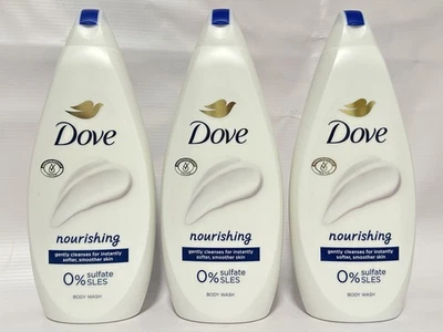 Dove Nourishing Body Wash 3 x 720ml – Gentle, Sulphate-Free Shower Gel