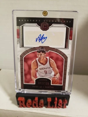 2017-18 Panini Cornerstone Keystone Rookie-Auto Zhou Qi 63/199 Houston Rockets  - Image 1 of 4