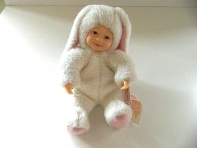 Muñeco de peluche Baby Bunnies Anne Geddes Bunny 1997 lleno de frijoles Foto 1 de 4