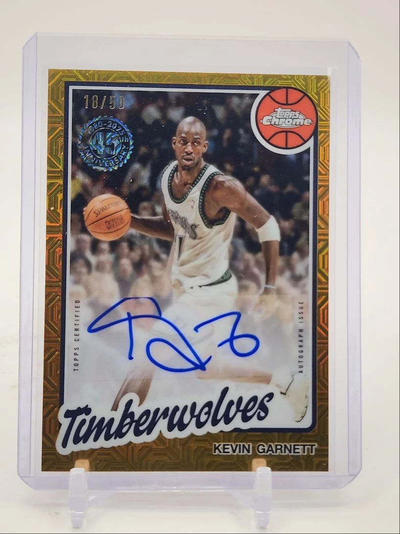 Kevin Garnett Original Autographed Basketball Trading Cards