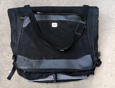 Jeep Wrangler Suit Garment Bag Rugged Travel Equipment Black Canvas - Image 1 of 3