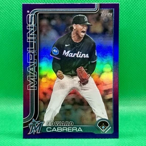 Edward Cabrera 2025 Topps Series 2 Baseball #371 Purple Foil /250 Miami Marlins - Bild 1 von 3