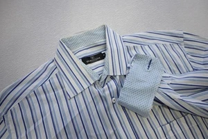 Bugatchi Uomo Dress Shirt Classic Fit Flip Cuff Plaid Button Up Mens Size XL - Picture 1 of 9