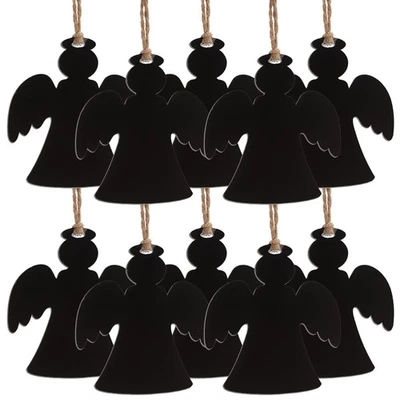  10 PCS Mini Chalkboard Signs Hanging Chalkboards Oval Blackboard - Image 1 of 4