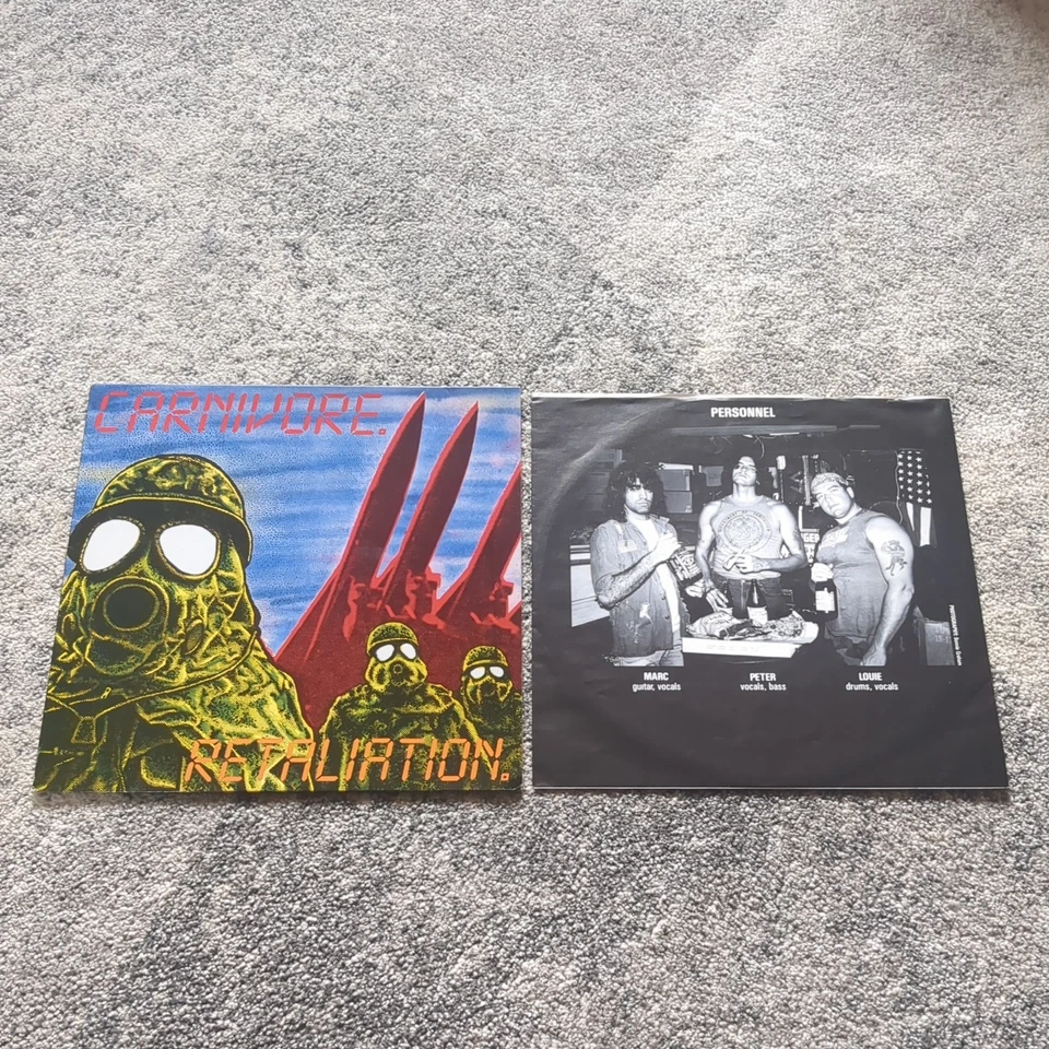 CARNIVORE Retaliation '87 ORIGINAL US RARE 1st press LP pre-TYPE O NEGATIVE - Image 1 of 4