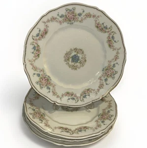 Antique 1903 Theodore Haviland Limoges France Scallops Floral 8” Salad Plate Set - Picture 1 of 14