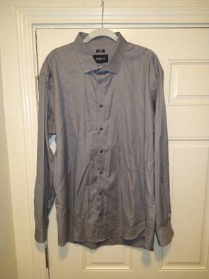 Camisa Awearness Kenneth Cole sin planchar calce ceñido abotonada para hombre talla 18-36/37 alta Foto 1 de 4