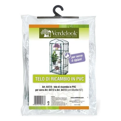 Verdelook Telo serra 4 ripiani (69x49x157cm) Trasparente 647 8