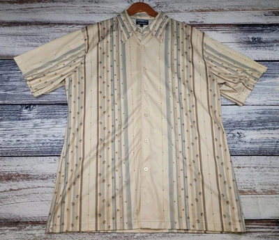 Vintage 90's Dragonfly "Disco Series" Men's XL Retro Pattern Button Down Shirt  - Image 1 of 4