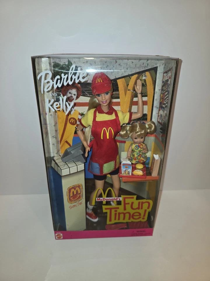 Barbie and Kelly 2 Doll McDonald's Fun Time Playset 2001 Mattel. NRFB