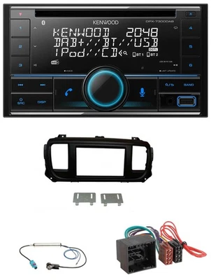 Kenwood CD 2DIN DAB USB MP3 Bluetooth Autoradio für Citroen Jumpy Spacetourer ab - Bild 1 von 4