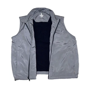 Bobby Jones Jacket Vest Large Silver Gray Reflective High Visibility Golf X H2O - Picture 1 of 9
