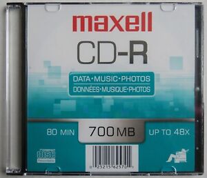 maxell • CD-R • 700 MB · 80 Minutes • up to 48X • Compact Disc Recordable • new