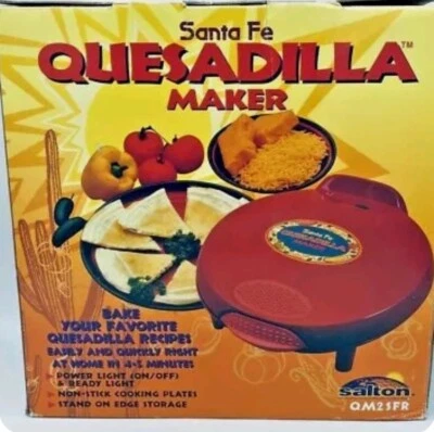 Santa Fe Indoor Grill 12" Baked Quesadilla Maker QM2SFR by Salton Non Stick 2002 - Image 1 of 2