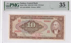 Turkey, 10 Lira, 1948, VF, p148a, Very Rare - Picture 1 of 2