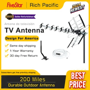 2025 new 4K HDTV Antenna VHF UHF 200 Mile Include Mounting Hardware for Outdoor - Picture 1 of 8