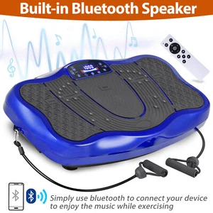 Vibration Plate Exercise Machine Fitness Full Body Vibration Platform Blue - Picture 1 of 24
