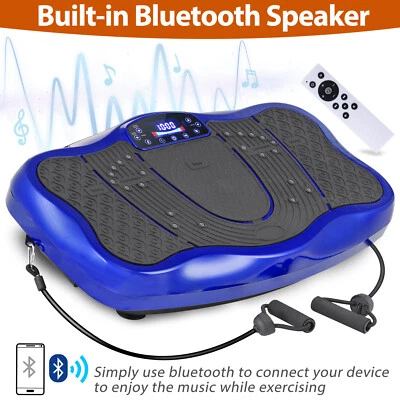 Waver Vibration Plate Exercise Machine Full Body w/Loop Bands for Training Blue - Image 1 of 4