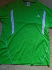 Mens Xl Adidas Green Short Sleeve Shirt - Used