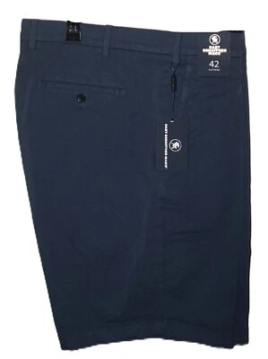 Shorts Hart Schaffner Marx Masculino 42 W Elástico Azul Poeirento Frente Plana Novo com etiquetas - Imagem 1 de 2