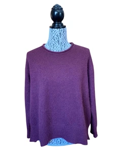 James Perse Cashmere High-Low Sweater In Wine Size 0 - Picture 1 of 13