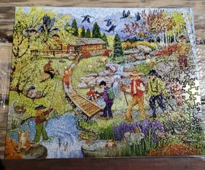 Teile und Stücke Wandern in den Espen 500 Teile Puzzle vollständig 20x16 - Bild 1 von 6