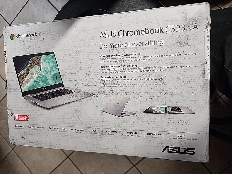 ASUS C523n 1.1 GHz 15" 32gb SSD 4gb RAM Celeron Chromebook - Image 1 of 4
