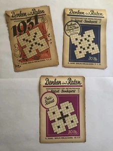 Rare Lot German Chess Magazines Newspapers 1931 Denken Und Raten Berlin Germany - Imagen 1 de 12