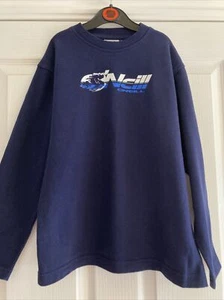 O’Neill Navy Spellout Sweatshirt Boys Age 9-10 140cm Logo Childrens Jumper Beach - Picture 1 of 7