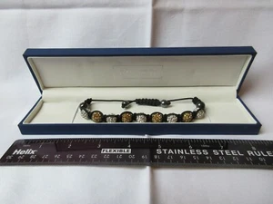 p kennedy sparkling gold and silver Shamballa bracelet - Picture 1 of 3