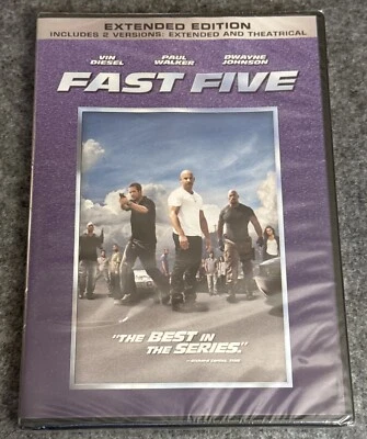 Fast Five DVD NEW Unrated & Extended Furious 5 Vin Diesel Paul Walker The Rock - Image 1 of 4