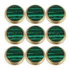 Metal Trumpet Buttons for Repairing Parts And Greenstone Button Pack of 9